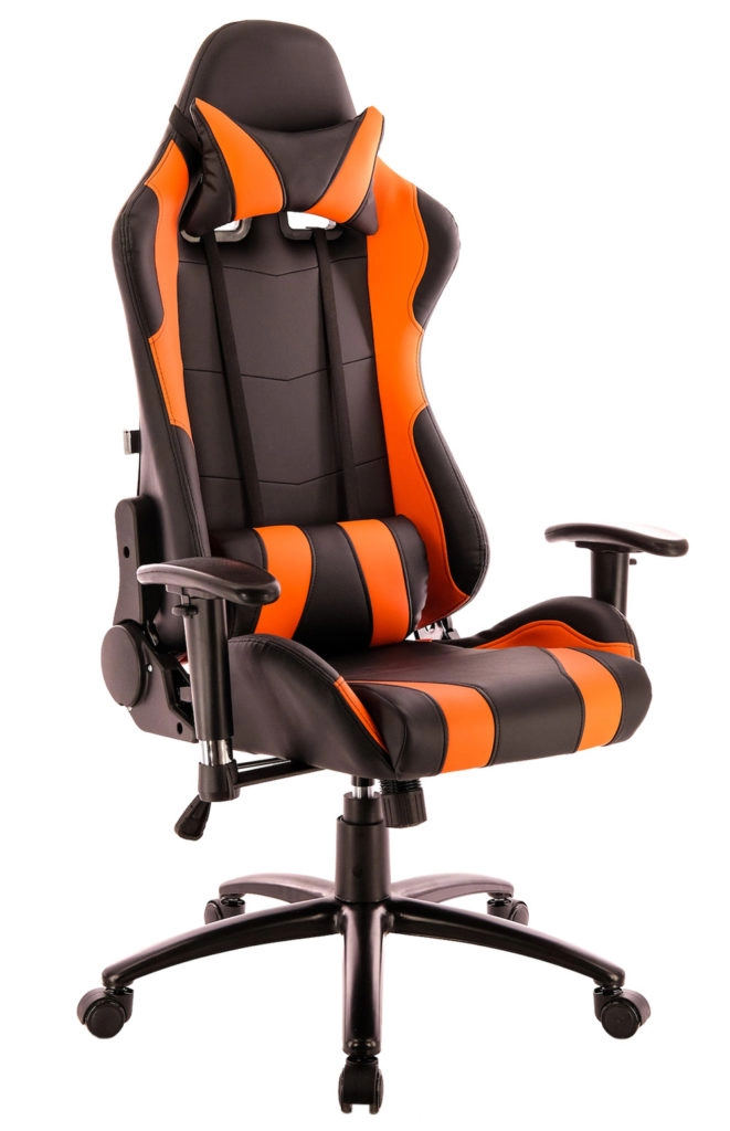 Кресло Everprof Lotus S2 Экокожа Оранжевый/Черный