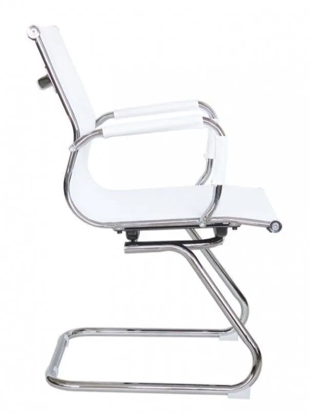 Кресло на полозьях B300, сетка/ хром (white (белый))